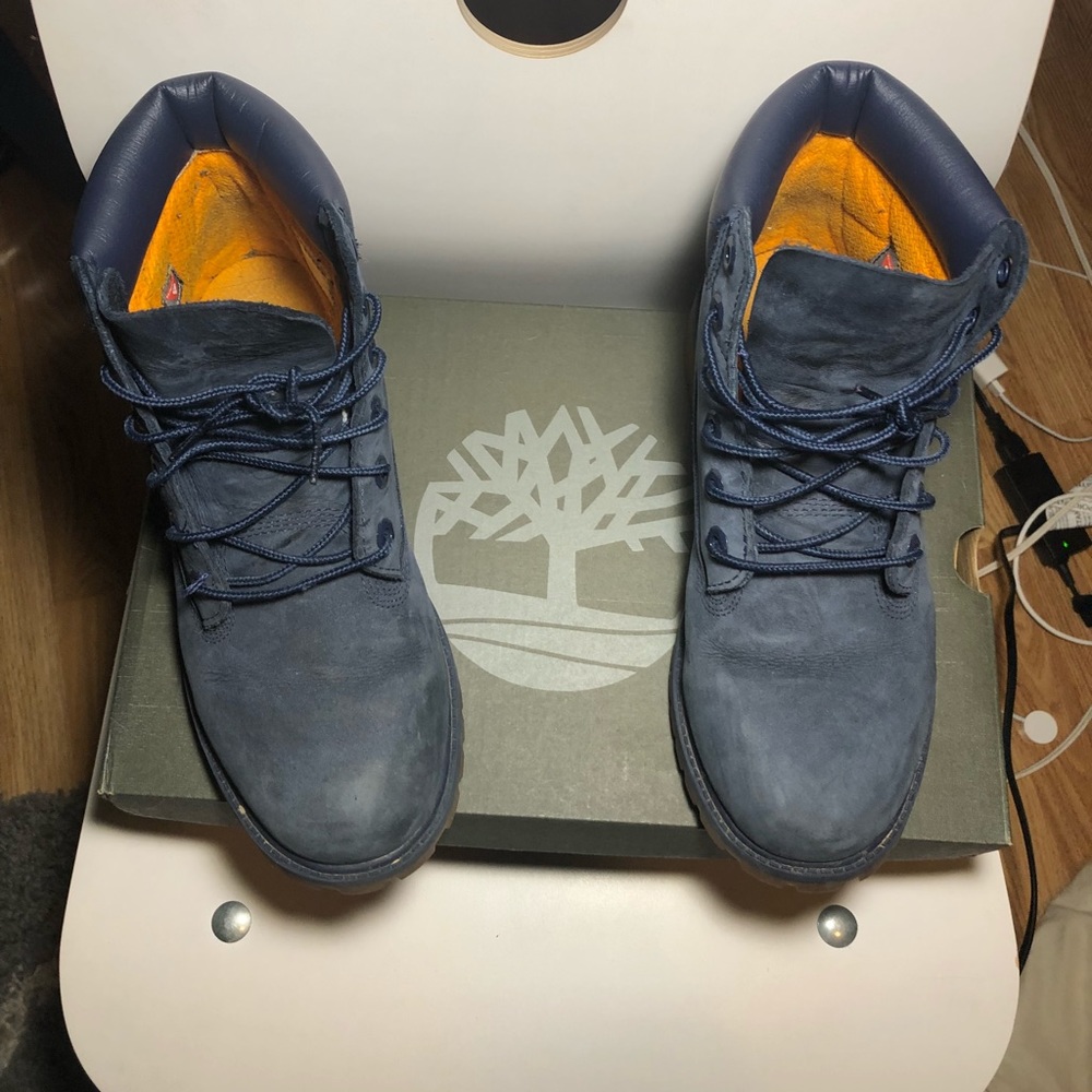 Navy blue timberlands